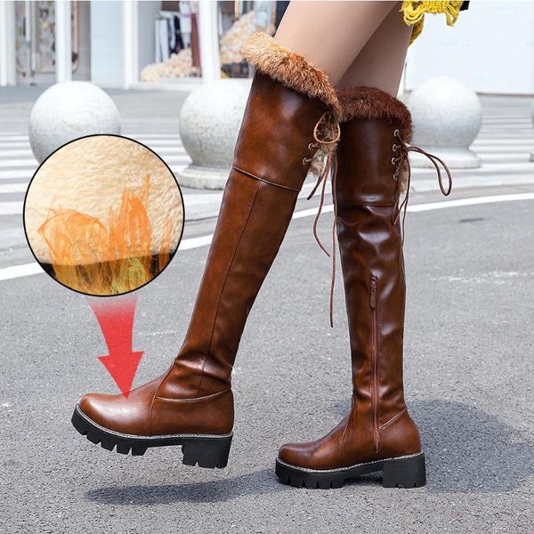 boots plus size 34-43 fashion women over the knee wedges high heel punk long fur mid shoes winter snow, Black
boots plus size 34-43 fashion women over the knee wedges high heel punk long fur mid shoes winter snow, Black