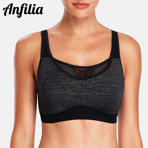gym clothing anfilia women's hight impact sports bra padded support yoga mesh breathable fitness workout racerback anti-sweat top, White;black
gym clothing anfilia women's hight impact sports bra padded support yoga mesh breathable fitness workout racerback anti-sweat top, White;black