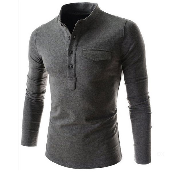 men's t-shirts fashion spring autumn men long sleeve solid man casual slim korean clamshell pockets cotton polo shirt, White;black 
men's t-shirts fashion spring autumn men long sleeve solid man casual slim korean clamshell pockets cotton polo shirt, White;black