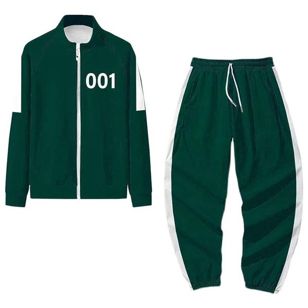 women's two piece pants green sport cotton sportswear 2021 korean drama uniform suit stand-up collar jacket casual, White
women's two piece pants green sport cotton sportswear 2021 korean drama uniform suit stand-up collar jacket casual, White