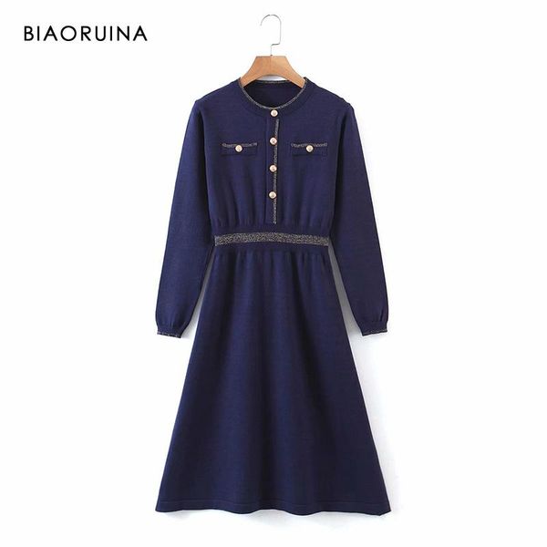 casual dresses biaoruina women's french style chic button golden thread blend high waist elegant knitted dress round neck ladies vestid, Black;gray
casual dresses biaoruina women's french style chic button golden thread blend high waist elegant knitted dress round neck ladies vestid, Black;gray