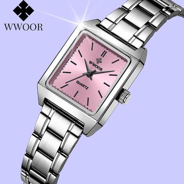 wristwatches wwoor women watch square small quartz wristwatch rectangular silver pink face stainless steel ladies, Slivery;brown
wristwatches wwoor women watch square small quartz wristwatch rectangular silver pink face stainless steel ladies, Slivery;brown