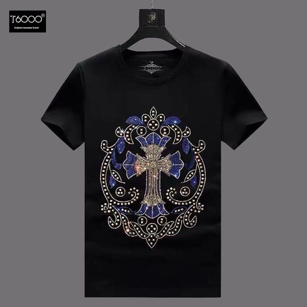 2021 summer new brand cross printed short t-shirt men's fashion slim round neck net red half sleeve, White
2021 summer new brand cross printed short t-shirt men's fashion slim round neck net red half sleeve, White