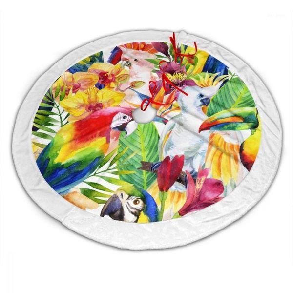 christmas decorations watercolor parrots with tropical flowers tree skirt year home decoration tool soft cover
christmas decorations watercolor parrots with tropical flowers tree skirt year home decoration tool soft cover