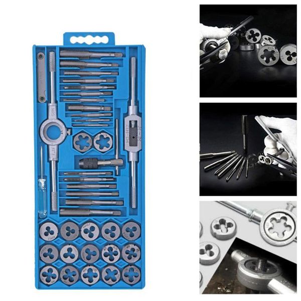 hand tools 40pcs alloy steel m3-m12 tap and die set metric wrench tapping screw threading practical tool engineer kit with case
hand tools 40pcs alloy steel m3-m12 tap and die set metric wrench tapping screw threading practical tool engineer kit with case