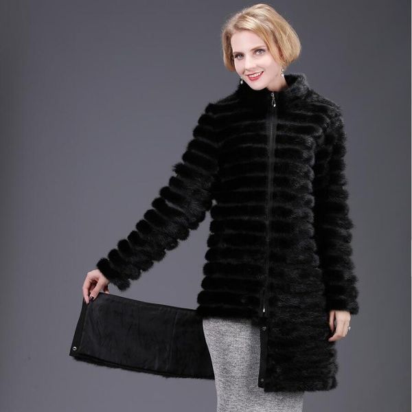 women's natural real mink furcoat lower body detachable coat autumn and winter leisure fashion warm suede fur street style & faux, Black
women's natural real mink furcoat lower body detachable coat autumn and winter leisure fashion warm suede fur street style & faux, Black