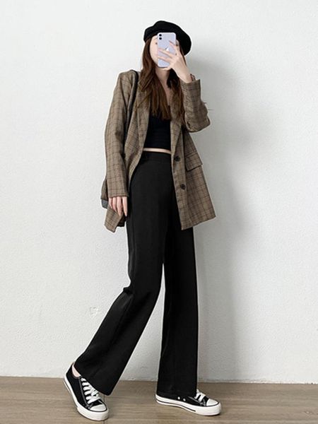 women's pants & capris casual high waist loose wide leg for women spring summer female floor-length suits ladies trousers femme feminin, Black;white
women's pants & capris casual high waist loose wide leg for women spring summer female floor-length suits ladies trousers femme feminin, Black;white