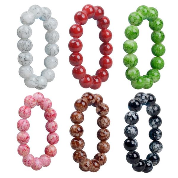 bangle cross-border european and american fashion simple female paint glass imitation agate bead stone bracelet, Black
bangle cross-border european and american fashion simple female paint glass imitation agate bead stone bracelet, Black