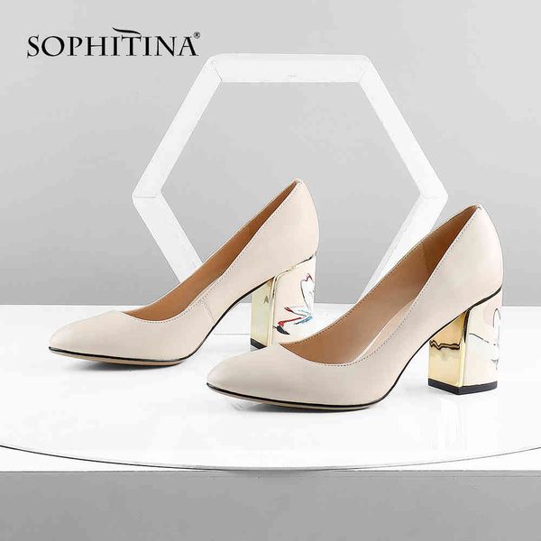 sophitina pumps woman print square heels slip-on shallow pumps sheepskin office handmade elegant women's shoes c605 210513, Black
sophitina pumps woman print square heels slip-on shallow pumps sheepskin office handmade elegant women's shoes c605 210513, Black