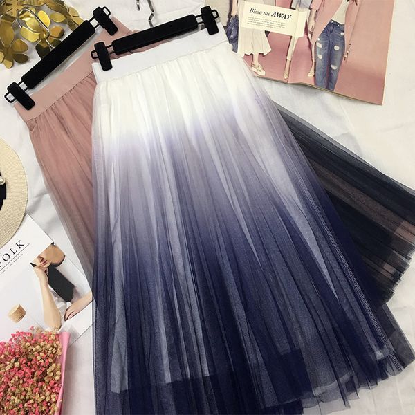 casual dresses elegant long tulle skirt women autumn gradient color korean elastic high waist a-line pleated chic midi female rrtk, Black;gray
casual dresses elegant long tulle skirt women autumn gradient color korean elastic high waist a-line pleated chic midi female rrtk, Black;gray