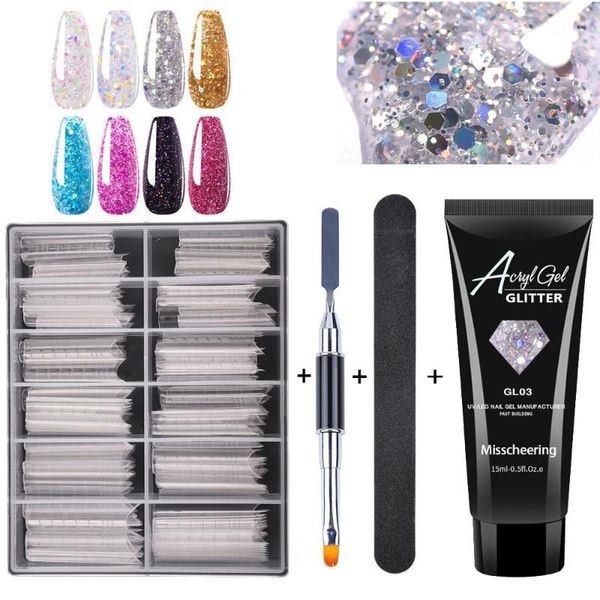 glitter poly extension acryl nail gel kit 120pcs long square false mold tips manicure set with art brush file kits1
glitter poly extension acryl nail gel kit 120pcs long square false mold tips manicure set with art brush file kits1