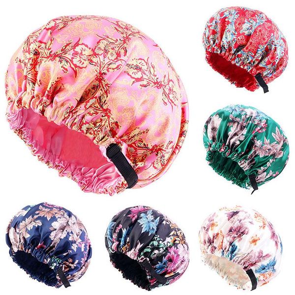 beanie/skull caps est women shower cap double-layer satin printed hair cover adjustable night waterproof bath hat hood salon, Blue;gray
beanie/skull caps est women shower cap double-layer satin printed hair cover adjustable night waterproof bath hat hood salon, Blue;gray