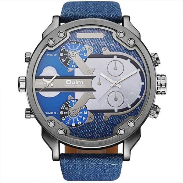 wristwatches oulm big dial quartz watch denim men sport men's stainless steel leather male fashion wristwatch lihat, Slivery;brown
wristwatches oulm big dial quartz watch denim men sport men's stainless steel leather male fashion wristwatch lihat, Slivery;brown