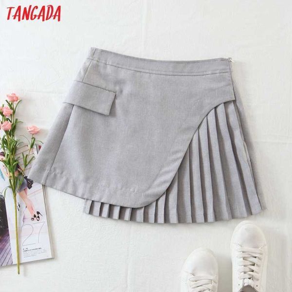 tangada women gray pleated skirts faldas mujer zipper french style female mini skirt 1m16 210609, Black
tangada women gray pleated skirts faldas mujer zipper french style female mini skirt 1m16 210609, Black
