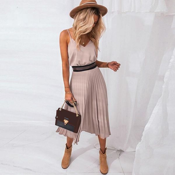 zoulv women female solid color midi dress summer v-neck party elegant spaghetti strap pleated office dresses casual, Black;gray
zoulv women female solid color midi dress summer v-neck party elegant spaghetti strap pleated office dresses casual, Black;gray