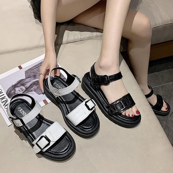 sandals black chunky women 2021 summer leather buckle strap designer casual sports shoes flat platform sandalias mujer
sandals black chunky women 2021 summer leather buckle strap designer casual sports shoes flat platform sandalias mujer