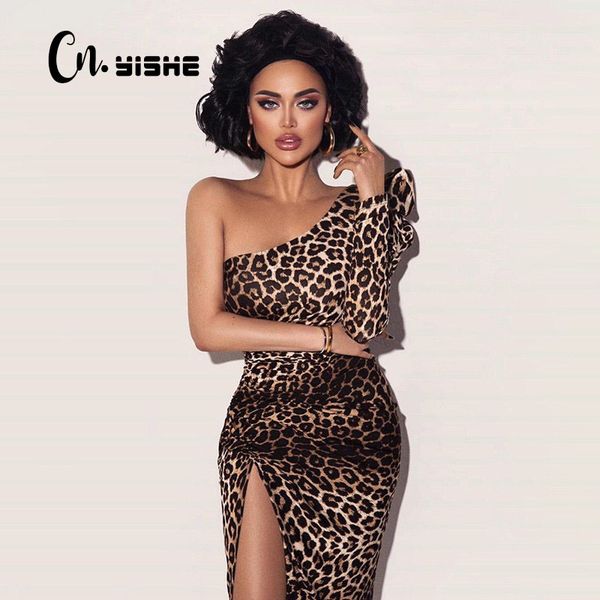cnyishe party one shoulder high split dress women spring casual leopard printed bodycon dresses female midi dress vestidos 210419, Black;gray
cnyishe party one shoulder high split dress women spring casual leopard printed bodycon dresses female midi dress vestidos 210419, Black;gray