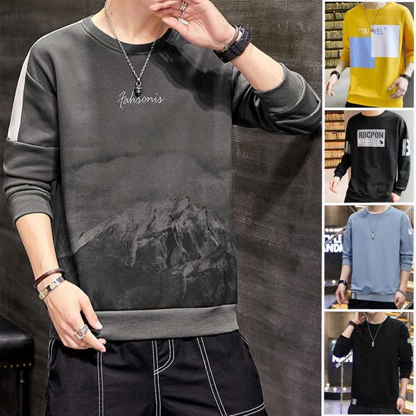 autumn 2021 sweater men's round neck pullover long sleeve t-shirt student drs fashion, White;black
autumn 2021 sweater men's round neck pullover long sleeve t-shirt student drs fashion, White;black