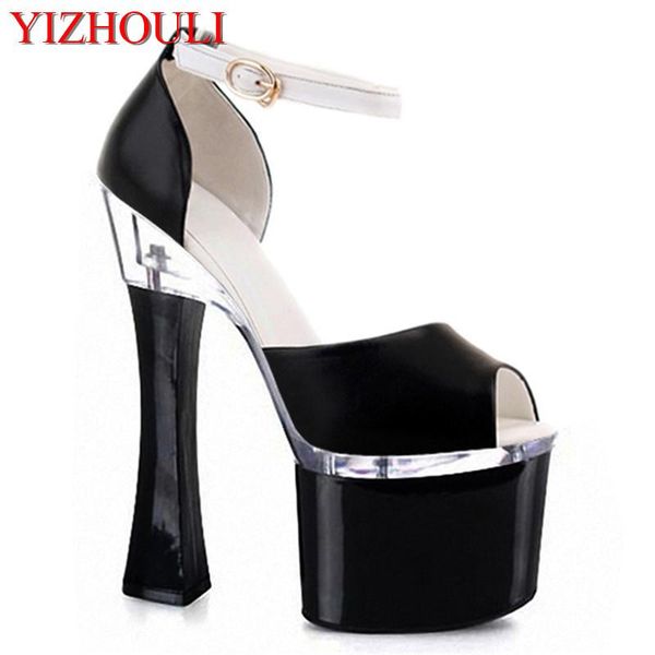 open-toed sandals 18cm high bottom ultra-high with waterproof taiwan club for women's shoes fashion show, Black
open-toed sandals 18cm high bottom ultra-high with waterproof taiwan club for women's shoes fashion show, Black
