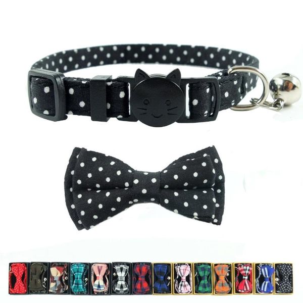 cat collars & leads xpangle collar breakaway with bells bow tie safety buckle quick release dots for puppy kitten accessories 17-28cm
cat collars & leads xpangle collar breakaway with bells bow tie safety buckle quick release dots for puppy kitten accessories 17-28cm