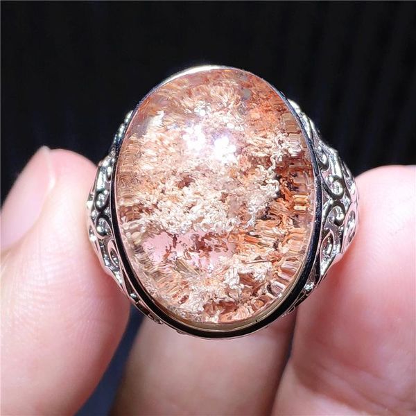 cluster rings natural orange red phantom quartz adjustable ring 20x16mm colorful 925 sterling silver oval bead, Golden;silver
cluster rings natural orange red phantom quartz adjustable ring 20x16mm colorful 925 sterling silver oval bead, Golden;silver