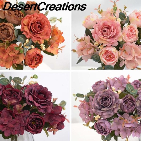 artificial flower silk rose bouquet imitation fake flowers home garden wedding table decor burgundy faux floral decorative & wreaths
artificial flower silk rose bouquet imitation fake flowers home garden wedding table decor burgundy faux floral decorative & wreaths