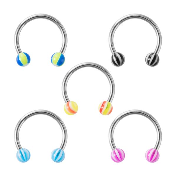 5pcs/set hoop nose ring septum lip piercing bcr acrylic stripe cartilage helix tragus earring circular horseshoe women jewelry, Silver
5pcs/set hoop nose ring septum lip piercing bcr acrylic stripe cartilage helix tragus earring circular horseshoe women jewelry, Silver