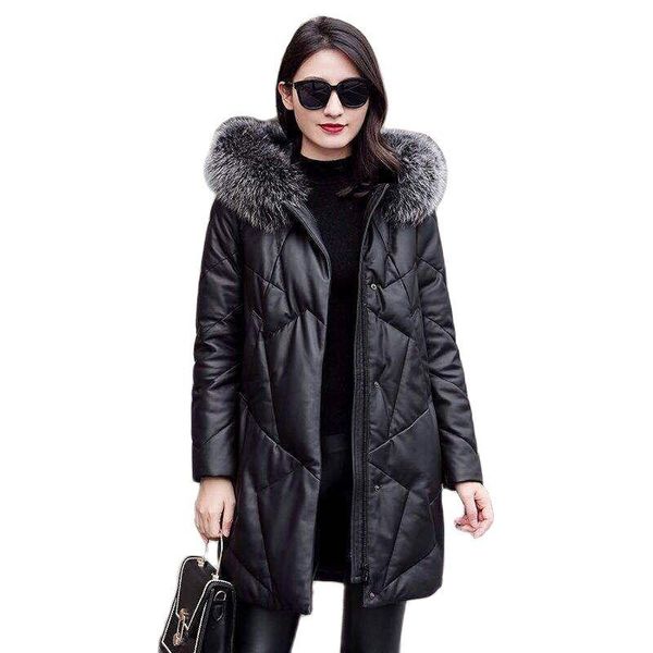 women's leather & faux pu jacket autumn winter fur coat collar long female outerwear plus size 5xl y767, Black
women's leather & faux pu jacket autumn winter fur coat collar long female outerwear plus size 5xl y767, Black