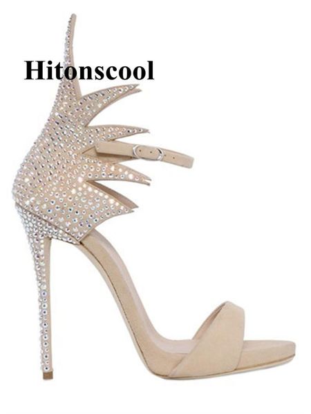 luxury crystal rhinestones shoes women high heels sandals summer suede mujer wedding size 35-40, Black
luxury crystal rhinestones shoes women high heels sandals summer suede mujer wedding size 35-40, Black