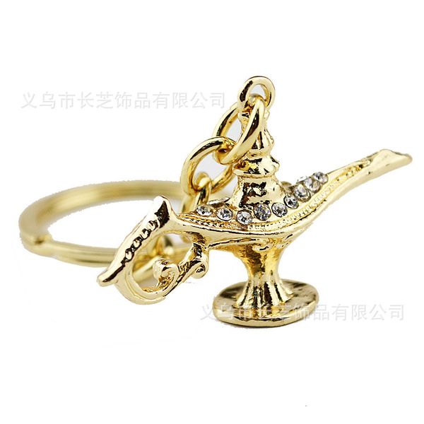 key chain aladdin magic lamp myth oil metal souvenir creative gift 12, Silver 
key chain aladdin magic lamp myth oil metal souvenir creative gift 12, Silver