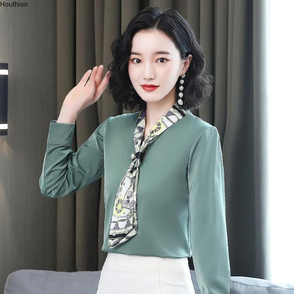 women's blouses & shirts chiffon slim fashion long sleeve solid casual blouse bow tie shirt spring/autumn houthion, White
women's blouses & shirts chiffon slim fashion long sleeve solid casual blouse bow tie shirt spring/autumn houthion, White