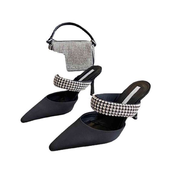 women's formal shoes net red semi baotou cool slippers small high-heeled slipper wear fashion temperament thin heel pointed, Black
women's formal shoes net red semi baotou cool slippers small high-heeled slipper wear fashion temperament thin heel pointed, Black