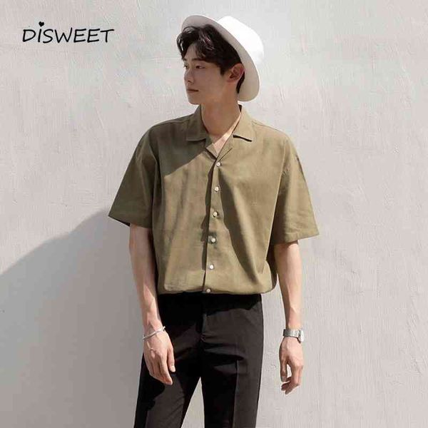 shirts solid lapel men's korean single-breasted short-sleeved loose boy harajuku slim summer shirt men, White;black
shirts solid lapel men's korean single-breasted short-sleeved loose boy harajuku slim summer shirt men, White;black