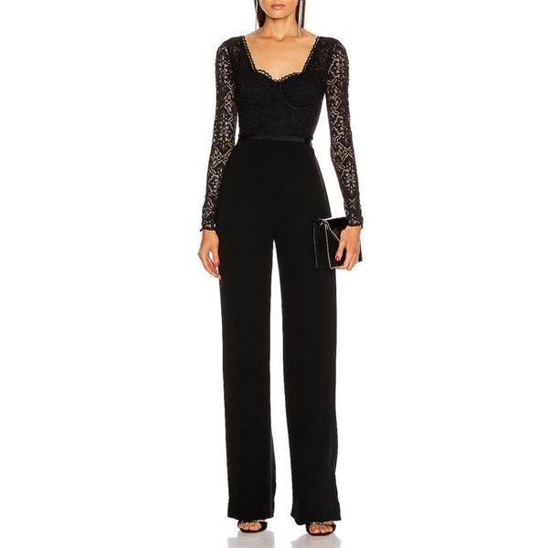 women's jumpsuits & rompers black women bandage jumpsuit long sleeve lace patchwork elegant celebrity evening party club bodycon, Black;white
women's jumpsuits & rompers black women bandage jumpsuit long sleeve lace patchwork elegant celebrity evening party club bodycon, Black;white