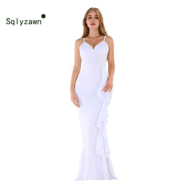 autumn thick maxi dress women elegant celebrity evening party dress vestido spaghetti strap ruffles deep v club dress 210709, Black;gray
autumn thick maxi dress women elegant celebrity evening party dress vestido spaghetti strap ruffles deep v club dress 210709, Black;gray