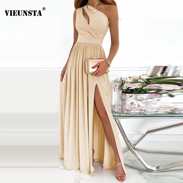 casual dresses skew collar hollow out long dress women spring one shoulder high slit maxi summer sleeveless draped lady party, Black;gray
casual dresses skew collar hollow out long dress women spring one shoulder high slit maxi summer sleeveless draped lady party, Black;gray