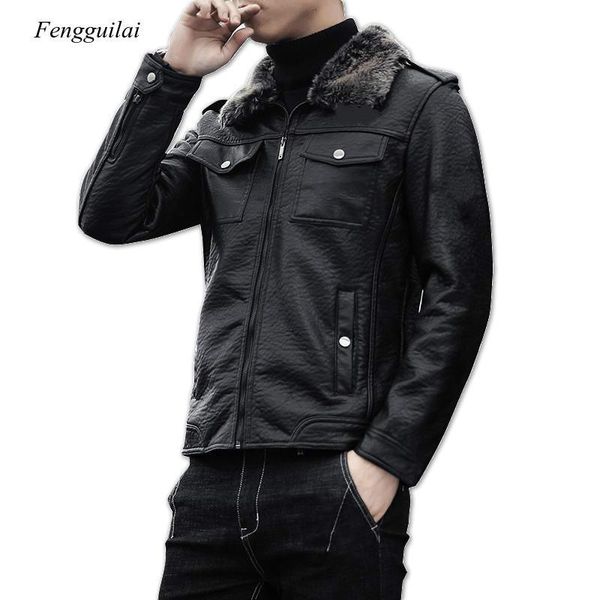 men's fur & faux 2021 autumn winter leather jacket men fashion velvet warm streetwear casual coat youth plus size m-4xl drop, Black
men's fur & faux 2021 autumn winter leather jacket men fashion velvet warm streetwear casual coat youth plus size m-4xl drop, Black
