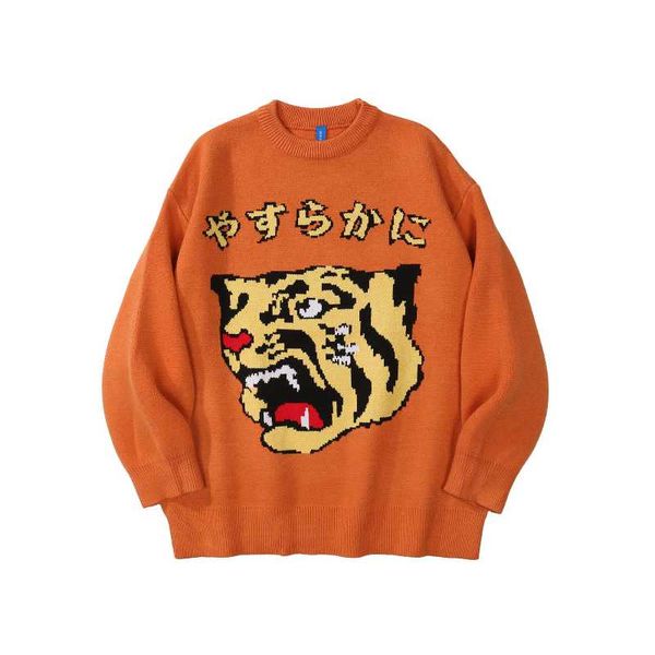men's sweaters 2021 cartoon anime tiger orange men hip hop ugly knitted sweater japanese streetwear harajuku casual women vintage pullo, White;black
men's sweaters 2021 cartoon anime tiger orange men hip hop ugly knitted sweater japanese streetwear harajuku casual women vintage pullo, White;black