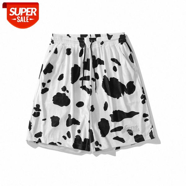 cow spots printed velvet casual shorts men's street flow loose straight five-point pants #zx79, Black
cow spots printed velvet casual shorts men's street flow loose straight five-point pants #zx79, Black