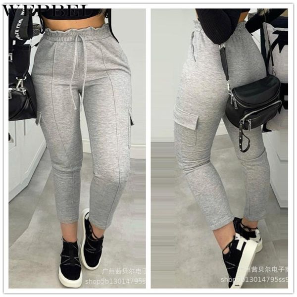 women's leggings wepbel women elegant skinny pocket long pencil pants ladies fashion drawstring high waist slim fit trouser, Black
women's leggings wepbel women elegant skinny pocket long pencil pants ladies fashion drawstring high waist slim fit trouser, Black