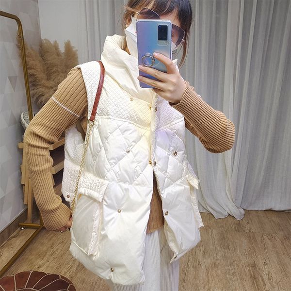 2021 autumn and winter new fashion trendy temperament thickened stand collar embossed down women's korean casual short vest, Black
2021 autumn and winter new fashion trendy temperament thickened stand collar embossed down women's korean casual short vest, Black