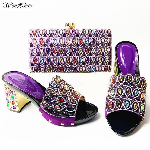 dress shoes african woman and bag purple color bags to match set italy women slip on party pumps a911-25, Black
dress shoes african woman and bag purple color bags to match set italy women slip on party pumps a911-25, Black