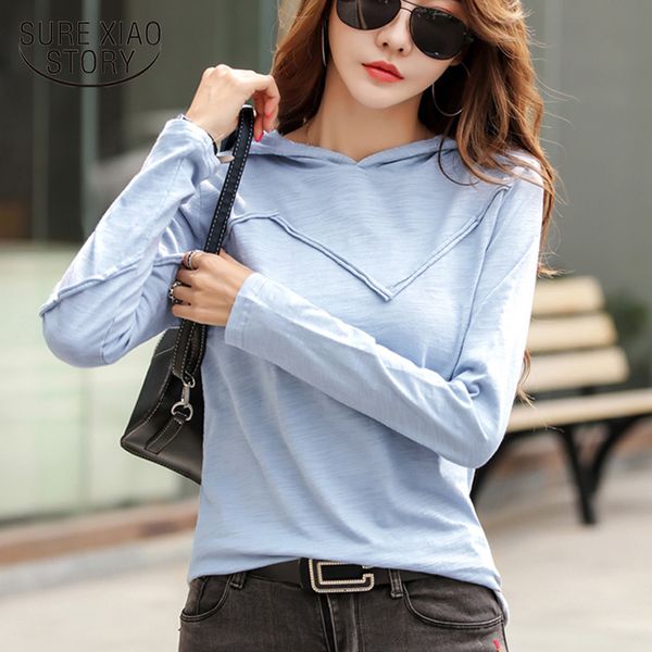 women hooded t-shirt autumn fashion casual cotton loose bottom shirts korean female long sleeve tshirt 6902 50 210417, White
women hooded t-shirt autumn fashion casual cotton loose bottom shirts korean female long sleeve tshirt 6902 50 210417, White