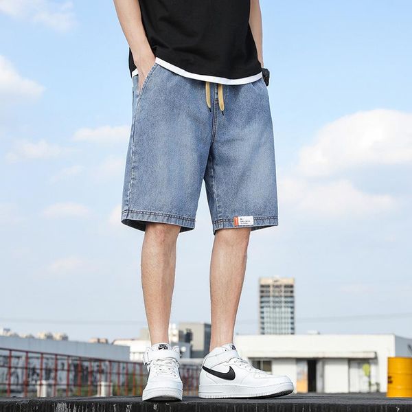 men's shorts clothing denim loose straight trend summer street handsome short pants casual five-point thin section, White;black
men's shorts clothing denim loose straight trend summer street handsome short pants casual five-point thin section, White;black