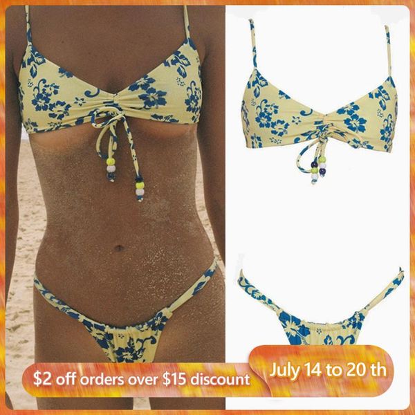 women's swimwear bikini floral print string set push up swimsuit 2021 bikinis women biquini beach bathing suit, White;black
women's swimwear bikini floral print string set push up swimsuit 2021 bikinis women biquini beach bathing suit, White;black