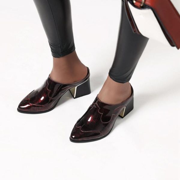 slippers women summer fashion super square high heels party shoes woman plus size 33-43, Black
slippers women summer fashion super square high heels party shoes woman plus size 33-43, Black