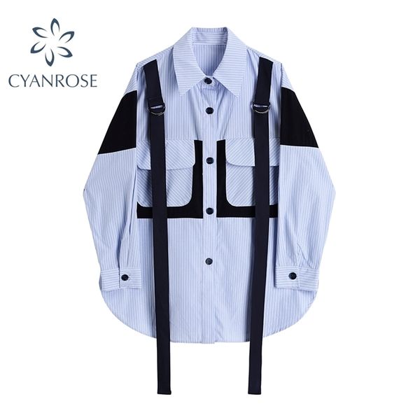 streetwear cardigan blouse women irregular spliced cloth oversized shirts female pocket harajuku gothic blusas 210515, White
streetwear cardigan blouse women irregular spliced cloth oversized shirts female pocket harajuku gothic blusas 210515, White