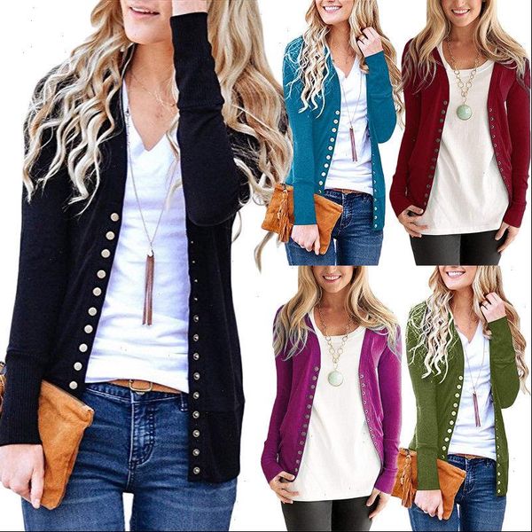 knitted cardigan coat autumn winter womens sweaters casual v neck long sleeve snap button crochet knit sweater female outfits, White;black
knitted cardigan coat autumn winter womens sweaters casual v neck long sleeve snap button crochet knit sweater female outfits, White;black