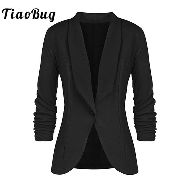 wraps & jackets women ladies casual blazer jacket spring autumn long ruched sleeve coat lapel collar for work office evening party prom, White
wraps & jackets women ladies casual blazer jacket spring autumn long ruched sleeve coat lapel collar for work office evening party prom, White