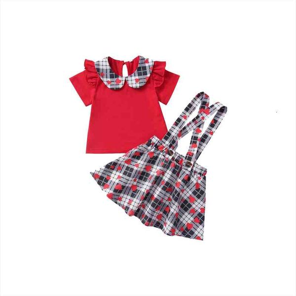 citgeett summer infant baby girls clothing set heart print and plaid suspender skirt two-piece suit valentines day set, White
citgeett summer infant baby girls clothing set heart print and plaid suspender skirt two-piece suit valentines day set, White